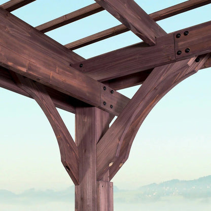 SOMERVILLE 14X10 PERGOLA – WALNUT STAIN
