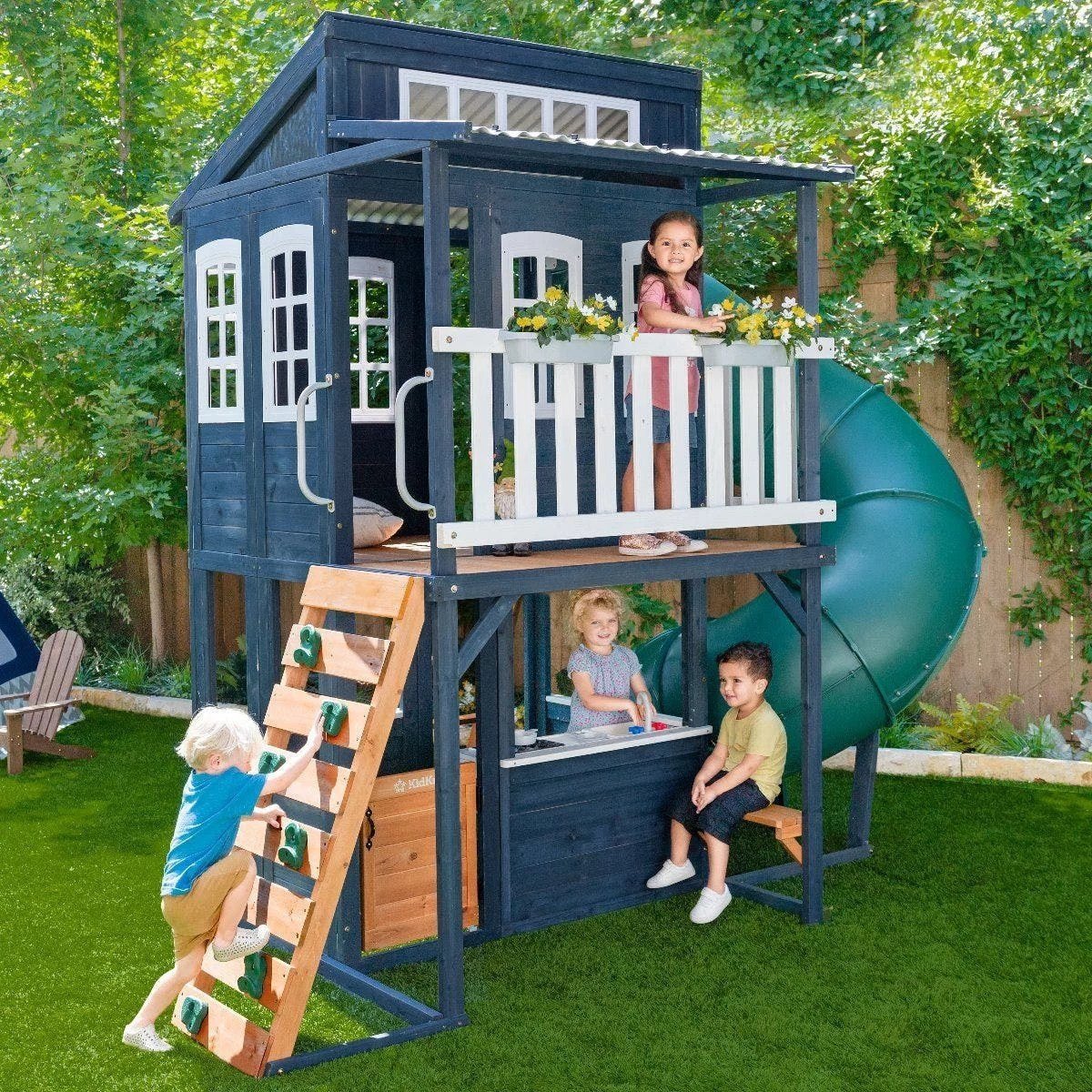 Backyard Discovery Skyfort III Cedar Swing Set w/ Tube Slide – DIY