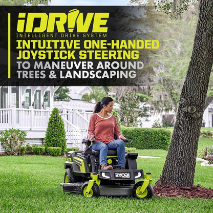 RYOBI 80V HP Brushless 42 in. Battery Electric Cordless Zero Turn Riding Mower Batteries and Charger 80V Batteries 40V