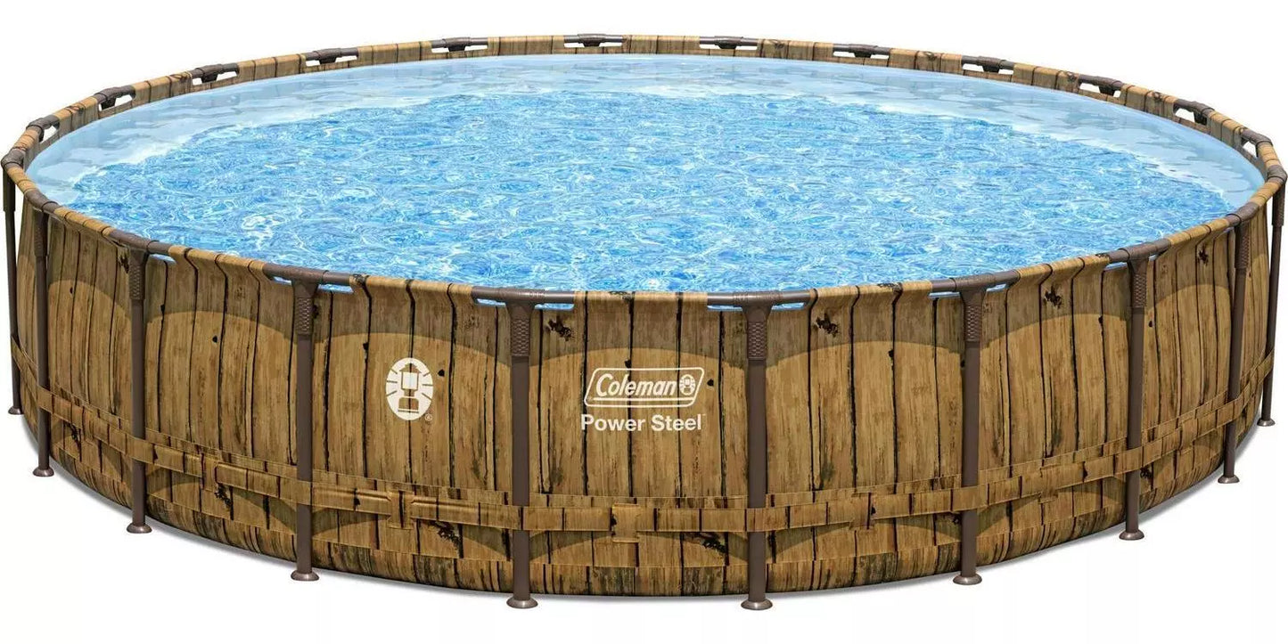 Coleman Power Steel 22′ x 52 Round Above Ground Pool Set