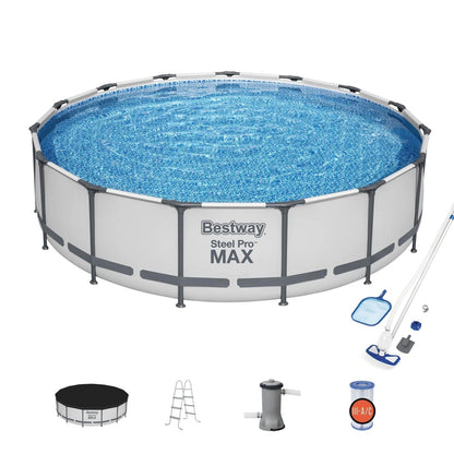 Bestway Steel Pro Max 15ft x 48 in. Frame Size Above Ground Swimming Pool Set