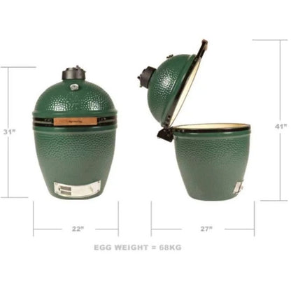 Big Green Egg 18.25 in. Large Charcoal Kamado Grill and Smoker Green