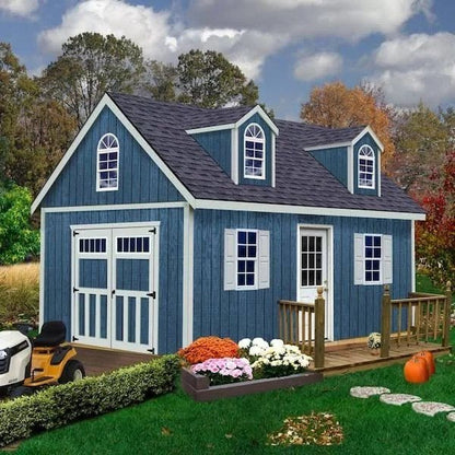 Best barns Hampton 12×16 Wood Storage Shed Kit  Installation Included